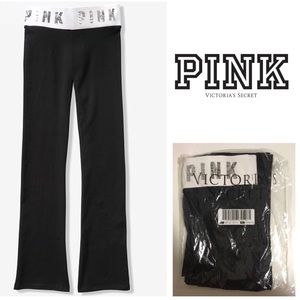 🆕VICTORIA’S SECRET PINK - BLACK BLING YOGA PANTS